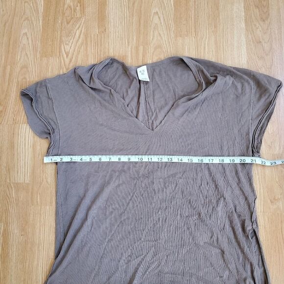 Free People Lilly Side Tie Tee Sz XS - Picture 9 of 11